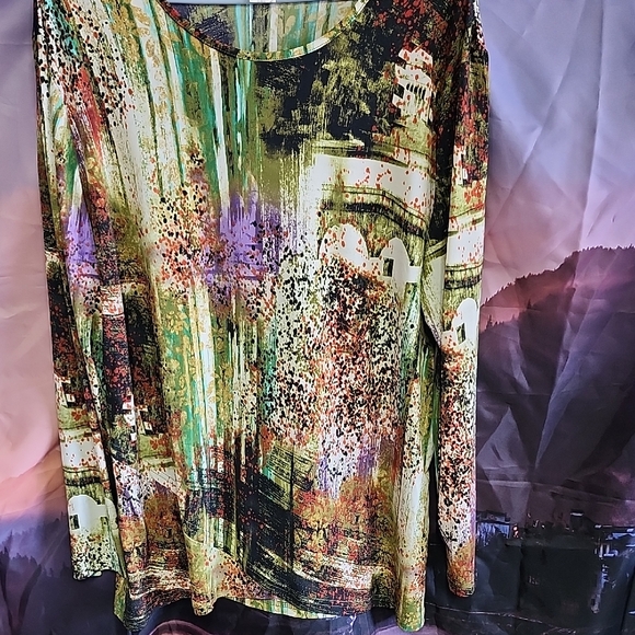 Southern Lady Tops - Southern Lady Multicolor Abstract Blouse